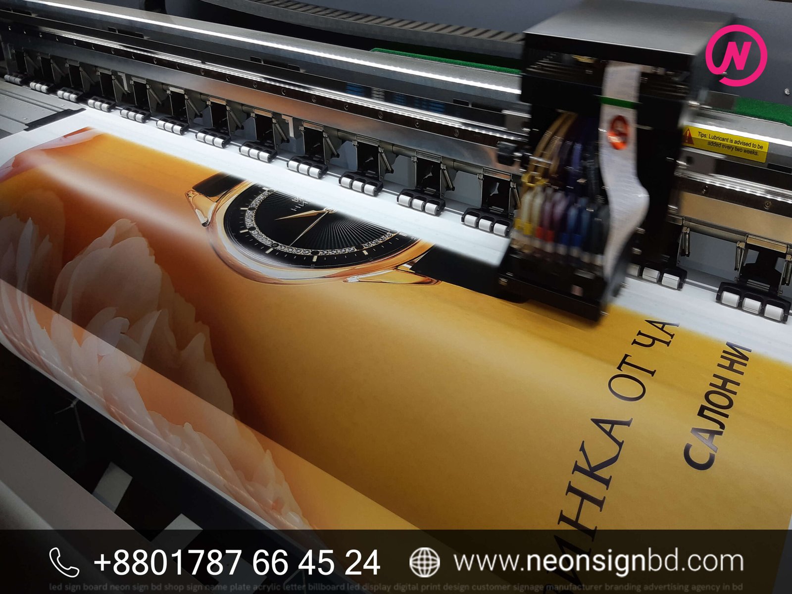 White Vinyl Sticker Design & Printing | Neon Sign Bangladesh