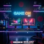 custom neon gaming signs gamer tag ice blue LED gaming room Bangladesh