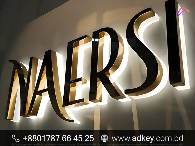 Front Light Acrylic LED Letter Sign Board for business branding in Bangladesh