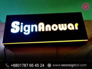 Off-Cut Signage with LED Backlighting