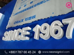 LED Profile Box Sign Board with 3D Letters