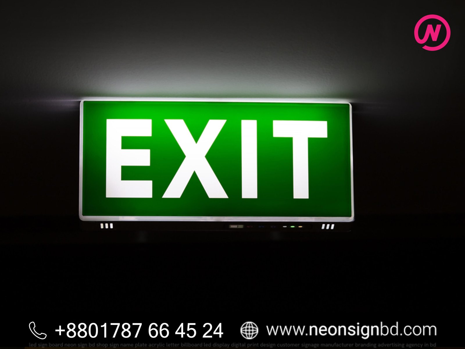 Emergency Exit Sign for Offices and Workplaces