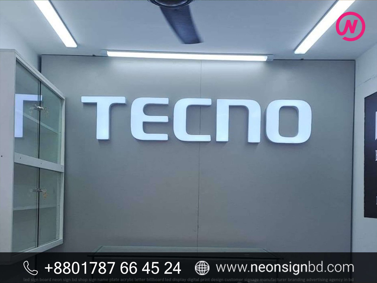 Acrylic Signage with Light